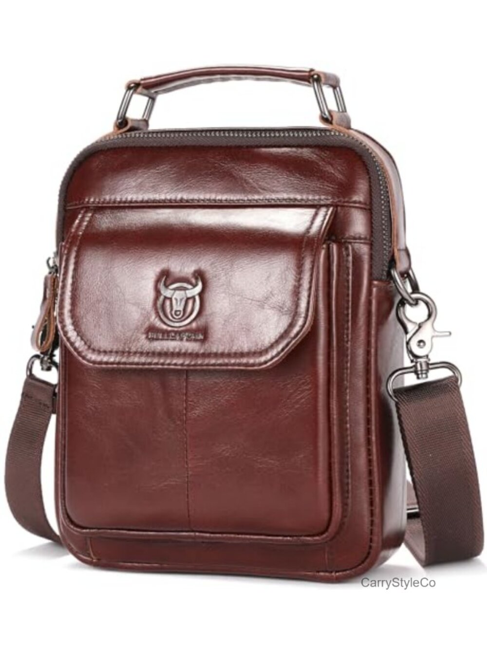 Genuine Leather Messenger Bag Crossbody Shoulder Satchel Travel